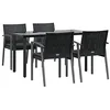 Image de vidaXL Ensemble à manger de jardin 5 pcs coussins résine tressée acier