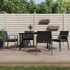 Image de vidaXL Ensemble à manger de jardin 5 pcs coussins résine tressée acier
