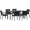 Image de vidaXL Ensemble à manger de jardin 7 pcs coussins résine tressée acier