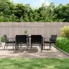 Image de vidaXL Ensemble à manger de jardin 7 pcs coussins résine tressée acier