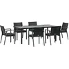 Image de vidaXL Ensemble à manger de jardin 7 pcs coussins résine tressée acier