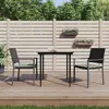 Image de vidaXL Ensemble à manger de jardin 3 pcs coussins résine tressée acier