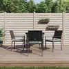 Image de vidaXL Ensemble à manger de jardin 5 pcs coussins résine tressée acier