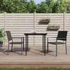 Image de vidaXL Ensemble à manger de jardin 3 pcs résine tressée acier