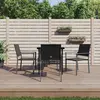 Image de vidaXL Ensemble à manger de jardin 5 pcs résine tressée acier