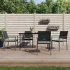 Image de vidaXL Ensemble à manger de jardin 5 pcs coussins résine tressée acier
