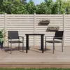 Image de vidaXL Ensemble à manger de jardin 3 pcs résine tressée acier