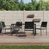 Image de vidaXL Ensemble à manger de jardin 5 pcs coussins résine tressée acier