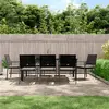Image de vidaXL Ensemble à manger de jardin 9 pcs coussins résine tressée acier