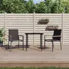 Image de vidaXL Ensemble à manger de jardin 3 pcs noir textilène et acier
