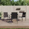 Image de vidaXL Ensemble à manger de jardin 5 pcs noir textilène et acier