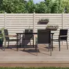 Image de vidaXL Ensemble à manger de jardin 5 pcs noir textilène et acier