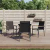 Image de vidaXL Ensemble à manger de jardin 5 pcs noir textilène et acier