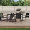 Image de vidaXL Ensemble à manger de jardin 5 pcs noir textilène et acier