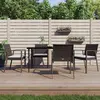 Image de vidaXL Chaises de jardin coussins lot de 4 marron 56,5x57x83 cm rotin