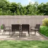 Image de vidaXL Chaises de jardin coussins lot de 6 marron 56,5x57x83 cm rotin