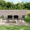 Image de vidaXL Chaises de jardin et coussins lot de 6 noir 54x62,5x89 cm rotin