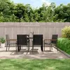 Image de vidaXL Chaises de jardin lot de 6 noir 55x61,5x90cm textilène et acier