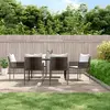 Image de vidaXL Chaises de jardin et coussins lot de 6 marron 54x61x83 cm rotin