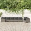 Image de vidaXL Salon de jardin 8 pcs avec coussins Gris Résine tressée