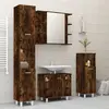 Image de vidaXL Ensemble d'armoires de salle de bain 4 pcs chêne fumé