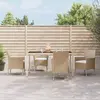 Image de vidaXL Ensemble à manger de jardin avec coussins 5pcs Beige poly rotin