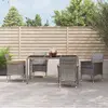 Image de vidaXL Ensemble à manger de jardin 5 pcs coussins gris résine tressée