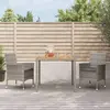 Image de vidaXL Ensemble à manger de jardin 3 pcs coussins gris résine tressée