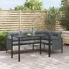 Image de vidaXL Table à manger de jardin anthracite 110x54x70 cm acier