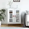 Image de vidaXL Buffet Blanc brillant 69,5x34x90 cm Bois d'ingénierie