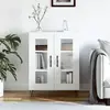 Image de vidaXL Buffet blanc 69,5x34x90 cm bois d'ingénierie