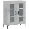Image de vidaXL Buffet gris béton 69,5x34x90 cm bois d'ingénierie