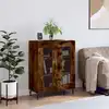 Image de vidaXL Buffet chêne fumé 69,5x34x90 cm bois d'ingénierie