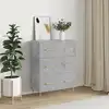 Image de vidaXL Buffet gris béton 69,5x34x90 cm bois d'ingénierie