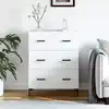 Image de vidaXL Buffet blanc 69,5x34x90 cm bois d'ingénierie