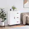 Image de vidaXL Buffet Blanc brillant 69,5x34x90 cm Bois d'ingénierie