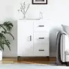 Image de vidaXL Buffet blanc 69,5x34x90 cm bois d'ingénierie