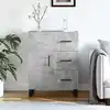 Image de vidaXL Buffet gris béton 69,5x34x90 cm bois d'ingénierie