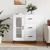 Image de vidaXL Buffet Blanc brillant 69,5x34x90 cm Bois d'ingénierie