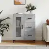 Image de vidaXL Buffet gris béton 69,5x34x90 cm bois d'ingénierie
