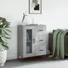 Image de vidaXL Buffet gris béton 69,5x34x90 cm bois d'ingénierie