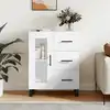 Image de vidaXL Buffet Blanc brillant 69,5x34x90 cm Bois d'ingénierie
