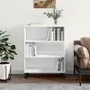 Image de vidaXL Armoire à étagères blanc brillant 69,5x32,5x90 cm