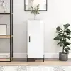 Image de vidaXL Buffet Blanc brillant 34,5x34x90 cm Bois d'ingénierie