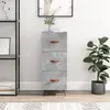 Image de vidaXL Buffet Gris béton 34,5x34x90 cm Bois d'ingénierie