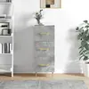 Image de vidaXL Buffet Gris béton 34,5x34x90 cm Bois d'ingénierie