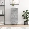 Image de vidaXL Buffet Gris béton 34,5x34x90 cm Bois d'ingénierie