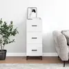 Image de vidaXL Buffet Blanc brillant 34,5x34x90 cm Bois d'ingénierie