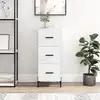 Image de vidaXL Buffet Blanc brillant 34,5x34x90 cm Bois d'ingénierie