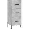 Image de vidaXL Dressoir 34,5x34x90 cm bewerkt hout betongrijs